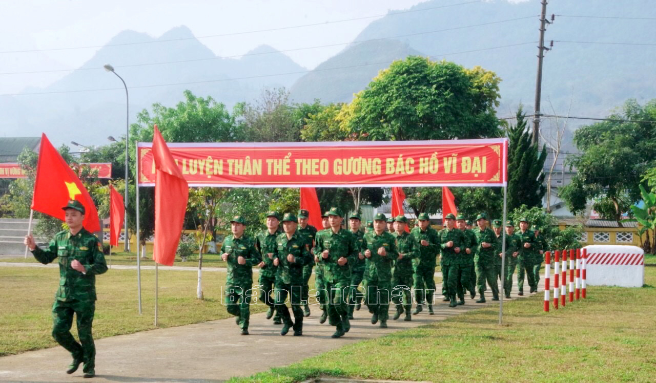 Cán bộ, chiến sỹ BĐBP tỉnh tham gia ngày chạy thể thao CISM.